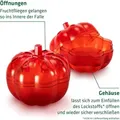Produktbild: Fruchtfliegenfalle, 2er-pack, Für Den Innenbereich, Mit Natürlichem Köder, Wiederverwendbar, Leicht Mit Lockstoff Zu Befüllen, Kürbisform, 5,5 X 6,2 Cm.