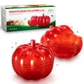 Produktbild: GARDIGO® Fruchtfliegenfalle Mini - 2er Set | Insektenfalle für den Obstkorb zum Obstfliegen fangen | 5,5 x 6,2 cm | Einfach mit Lockstoff zu Befüllen | Insektenabwehr für Küche | Fliegenfalle