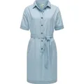 Produktbild: Ragwear Jeanskleid Rozyna Denim Midikleid in Denim-Optik mit Haifisch-Kragen blau L (40)