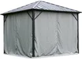 Produktbild: HOME DELUXE - Vorhänge LED Solar Pavillon AZUR - Farbe Grau - 100% Polyester - UV Beständig