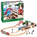 Produktbild: BRIO World 33512 Großes BRIO Bahn Reisezug Set - Eisenbahn mit Bahnhof, Schienen und Figuren - Kleinkinderspielzeug empfohlen ab 3 Jahren
