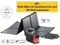 Produktbild: NEU 12V 230 Volt USB Powerbank + 100 Watt Solarpanel für Wohnwagen Camping Zelt