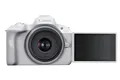 Produktbild: Canon EOS R50 Systemkamera + RF-S 18-45 is STM Objektiv - Spiegellose Kamera (Digitalkamera mit Autofokus und Motiverkennung für Augen Tiere Fahrzeuge, 4k Videokamera, 15 Bilder pro Sekunde) weiß