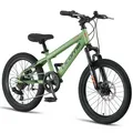 Produktbild: Licorne Bike Thunder Premium Mountainbike in 20, 24, 26, 27.5 und 29 Zoll Fahrrad für Mädchen Jungen Herren und Damen Discbremse Größe:20 Zoll;Farbe:Olivengrün
