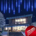 Produktbild: MONZANA® Lichterkette Meteorschauer 480 LED Außen Wasserdicht 10 Röhre je 50 cm Innen Weihnachten Eisregen Regenlichterkette Weihnachtsbeleuchtung