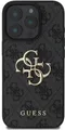 Produktbild: Guess PU 4G Metall Logo Back Cover für iPhone 16 Pro Grau