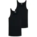 Produktbild: SCHIESSER Herren Unterhemd 2er Pack - Sport-Jacke, Original Feinripp Schwarz L