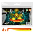 Produktbild: Lieblingsköder 4 Gummifische zum Zanderangeln mit Gummifisch 12,5 cm, Farbe Lieblingsköder:Nemo