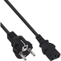 Produktbild: InLine® Netzkabel, Schutzkontakt gerade auf Kaltgerätestecker C13, 5m, schwarz