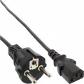 Produktbild: InLine® Netzkabel Schutzkontakt gerade zu Kaltgerätestecker C13 schwarz 5m