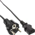 Produktbild: InLine Netzkabel Schutzkontakt gerade auf Kaltgerätestecker C13 5m schwarz