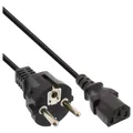 Produktbild: InLine® Netzkabel, Schutzkontakt gerade auf Kaltgerätestecker C13, 5m, schwarz
