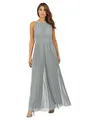 Produktbild: APART Plisseeoverall aus leicht körnigem, plissierten Chiffon mit Plisseefalten, Rauchblau, 36