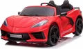 Produktbild: Kinder Elektroauto Corvette 12v, 2-Sitzer, zwei Motoren+LED+Audio rot