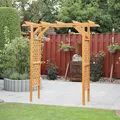 Produktbild: Pergola Bamberg ohne Pflanzkästen, LxBxH: 200 cm x 51 cm x 208 cm, Kiefer, honigbraun