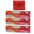 Produktbild: Wella Color Touch Vibrants Reds 3 x 60 ml 4/5 mittelbraun mahagoni Set