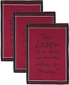 Produktbild: ROSS Geschirrtuch Das Leben ist zu kurz um schlechten Wein zu trinken, (Set, 3-tlg), Sprüchetuch, aus 100% Baumwolle