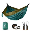 Produktbild: Fieleer Ultraleicht Reise Camping Hängematte Outdoor Hammock | Mit Premium Karabinern&2,5cm Breiten Schwerlastgurten mit 6 Schlingen | 275x140cm, 300kg Traglast, Fallschirm Nylon | Für Draußen Drinnen