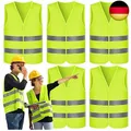 Produktbild: Gowkeey Warnwesten Auto 5 STK, Warnweste Pannenweste Warnwesten Neongelb
