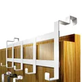 Produktbild: 4smile Türgarderobe zum Einhängen, weiß - Edelstahl Türgarderobe Innenseite, platzsparende Türhaken zum Einhängen - Stabile Türhaken Innenseite, Türhakenleiste für die Rückseite der Tür