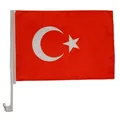 Produktbild: Türkei Flagge Auto, Autofahne Türkei, Fahne für das Auto 43x28cm