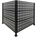Produktbild: Relaxdays Mülltonnenverkleidung Eisen Schwarz 120 cm x 120 cm x 4 cm