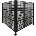Produktbild: Relaxdays Mülltonnenverkleidung, Square, 2 Paneele je HxB 120 x 120 cm, modularer Sichtschutz, Mülltonnenzaun, schwarz - Schwarz