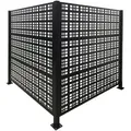 Produktbild: Relaxdays Mülltonnenverkleidung, Square, 2 Paneele Je Hxb 120 X 120 Cm, Modularer Sichtschutz, Mülltonnenzaun, Schwarz