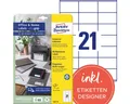 Produktbild: Avery Zweckform Etikett AVERY Zweckform 3481-10 210 Etiketten 3481-10 weiß 70,0 x 41,0 mm