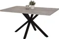 Produktbild: Vierfußtisch Cleo, Nachbildung Betonoptik, Melaminbeschichtung, Metall-Stern-Gestell, 140x90 cm