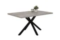 Produktbild: Hela Tische, Esstisch Cleo, Holzwerkstoff melaminbeschichtet, Dekor Betonoptik, Vierkant-Metall-Spinnengestell lackiert Schwarz, 140x90x76cm