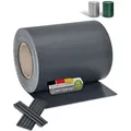 Produktbild: Pvc Sichtschutzstreifen Doppelstabmatten Zaun - 35m X 19 Cm - 30 Befestigungsclips - Zaunfolie Sichtschutz Windschutz Garten Gartenzaun - Anthrazit - Juskys