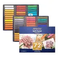 Produktbild: Artecho Pastellkreide 72er Premium Set, 70 Farben Darunter 4 Fluoreszierende Farben, Extra Schwarz & Weiß, Ideal für Künstler, Hobbymaler, Schule, Kunstunterricht.