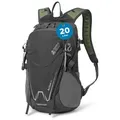 Produktbild: Terra Peak Sportrucksack Active 20, 20L klein mit YKK Reißverschluss Trekkingrucksack mit Hüftgurt grau