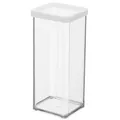 Produktbild: Rotho Kunststoff AG Rotho LOFT Premium Dose, Hochformat, 1,5 Liter, Frischhaltedose, Maße: 100 x 100 x 214 mm, Farbe: transparent / weiße Dichtung 1160590000