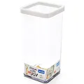 Produktbild: Rotho Loft quadratische Vorratsdose 1.5l mit Deckel und Dichtung, lebensmittelechter Kunststoff, Weiss / Transparent