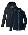 Produktbild: killtec Damen Outdoorjacke/3 in 1 Funktionsjacke mit Kapuze und einzippbarer Fleecejacke KOW 189 WMN JCKT, schwarz blau, 36, 43311-000