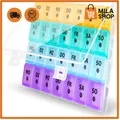 Produktbild: Tablettenbox 28 Tage Pillendose 7 Fächer 4 Wochen Medikament Wochen Reise Senior
