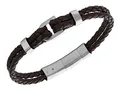 Produktbild: FOSSIL Heritage D-Link Leather Bracelet Armband Brown dunkelbraun Neu