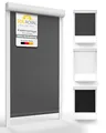 Produktbild: Sol Royal Kassettenrollo mit Führungsschiene SolReflect K24 60x175 cm Anthrazit - Blackout Thermorollo seitliche Führungsschienen - Befestigung ohne Bohren - Verdunkelungsrollo 60cm breit