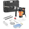 Produktbild: VEVOR Hochleistungs-Betonbrecher Abbruchhammer 1400 W, 19 J Schlagkraft Elektroabbruchhammer, Bohrhammer Betonhammer Stemmhammer 2900 BPM, inkl. Spitzmeißel, Flachmeißel, für Schiefer, Beton usw.