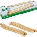 Produktbild: BRIO Spielzeugeisenbahn-Zubehör World 33332, Rampengleise, je 21,6 cm, aus Holz, 2-teilig