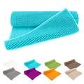 Produktbild: heimtexland ® Badvorleger Chenille Super Flauschig Saugstark Badteppich Badematte Ökotex Typ771 Aqua 60 x 90 cm