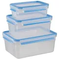 Produktbild: Emsa Food Clip&close 508567 3er Set Transparent/blau