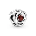 Produktbild: PANDORA Januar Geburtsstein Roter Ewigkeitskreis Charm aus Sterling-Silber mit Kristallen, 790065C06