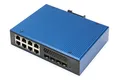 Produktbild: DIGITUS Ind. 8+4SFP+Port L2 managed Gigabit Ethernet POE Switch 8 x GE RJ45 +4 SFP+ Port PoE