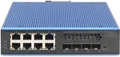 Produktbild: DIGITUS DN-651160 Industrial Railmount Gigabit Managed Switch, 8x RJ-45, 4x SFP+
