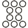 Produktbild: 10 Stück 25mm Runde Karabiner,Karabiner Ring,Karabinerhaken aus Zinklegierung Snap Ring für Schlüssel Organisation und DIY Handwerk,Schwarz