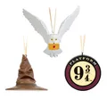 Produktbild: Christbaumschmuck Figuren Set Der Sprechende Hut Gleis 9 3/4 und Hedwig 3 Wei...