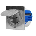 Produktbild: ORNO AE-1397(GS) Steckdose Hermetisch Unterputz Edelstahl mit winddichter Montagebox Schuko IP44,